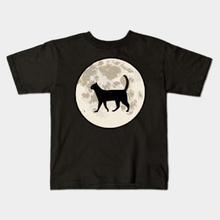 Cat and Moon Kids T-Shirt